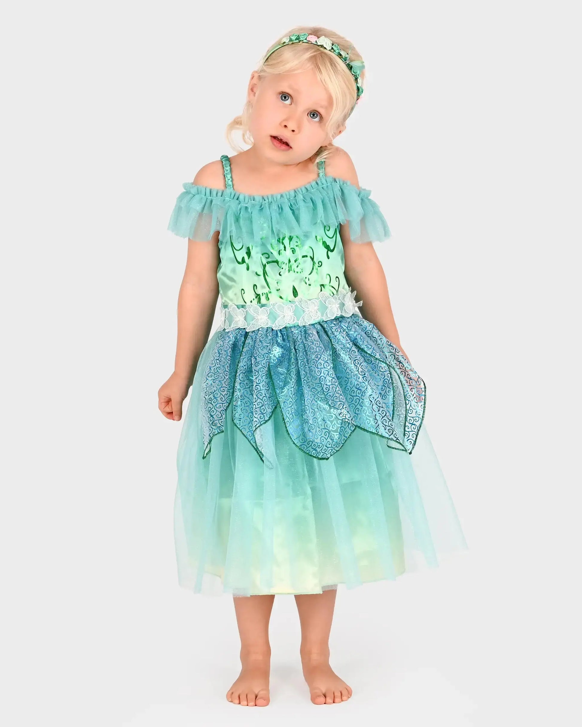 Den Goda Fen DRESS BUTTERFLY FAIRY w TIARA Den Goda Fen