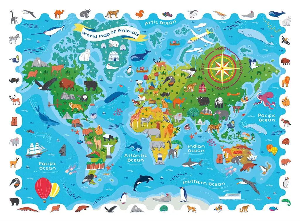 Detective Puzzle - Animal Map Dam