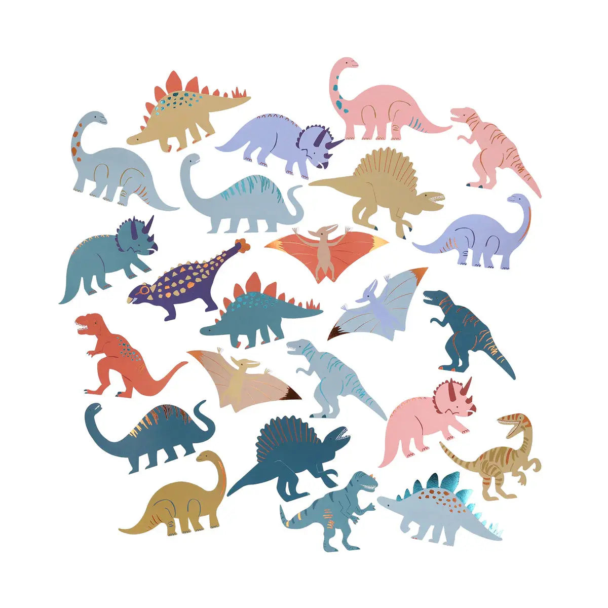 Dinosaur Shaped Stickers (x 25) Meri Meri