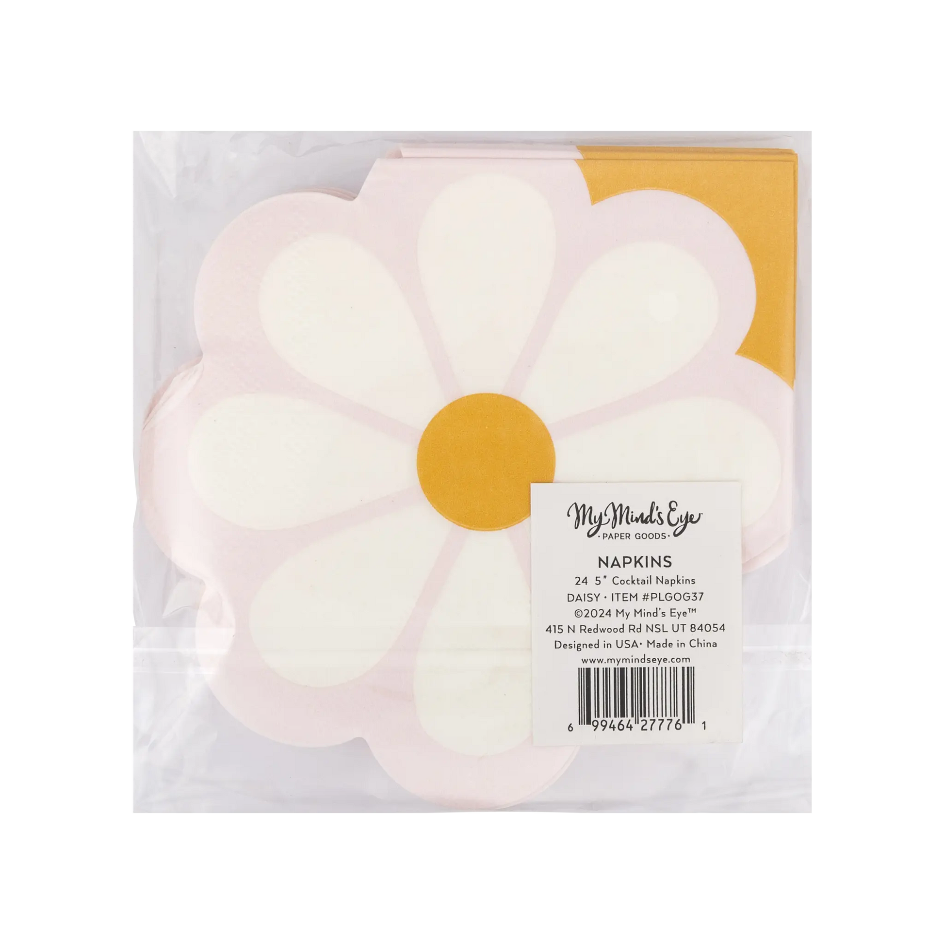 Disco Daisy Shaped Cocktail Napkin My Mind’s Eye