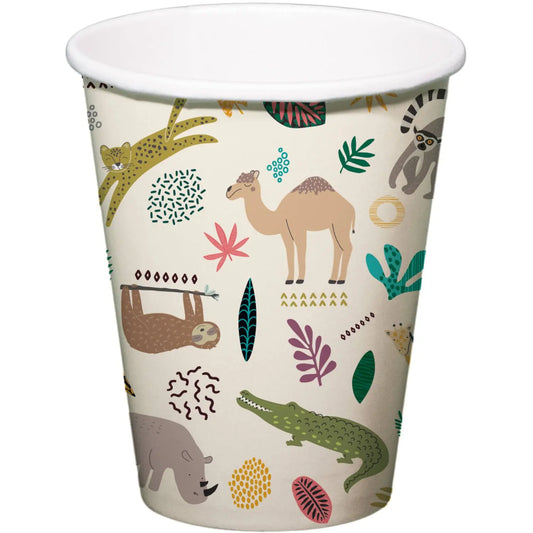 Disposable Cups Zoo Party 250ml - 6 pieces Folat