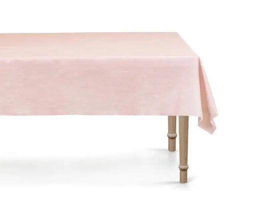 Disposable tablecloth, 180x120 cm, light pink Partydeco