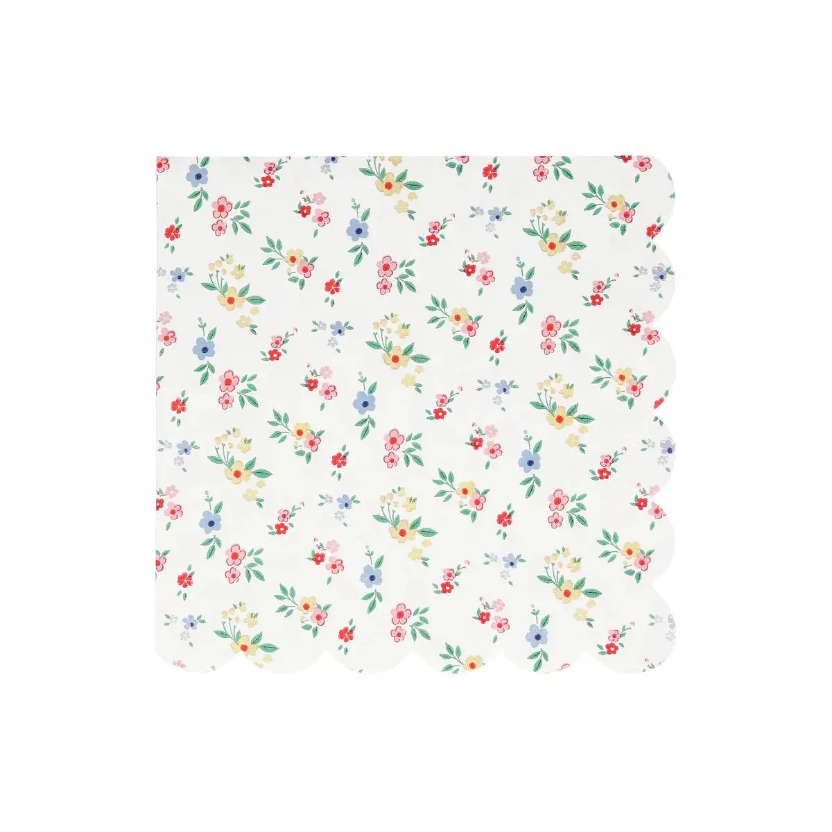 Ditsy Posy Scalloped Large Napkins (x16) Meri Meri
