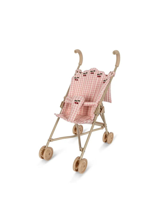 Doll Stroller - Powder Pink Check Konges Slojd