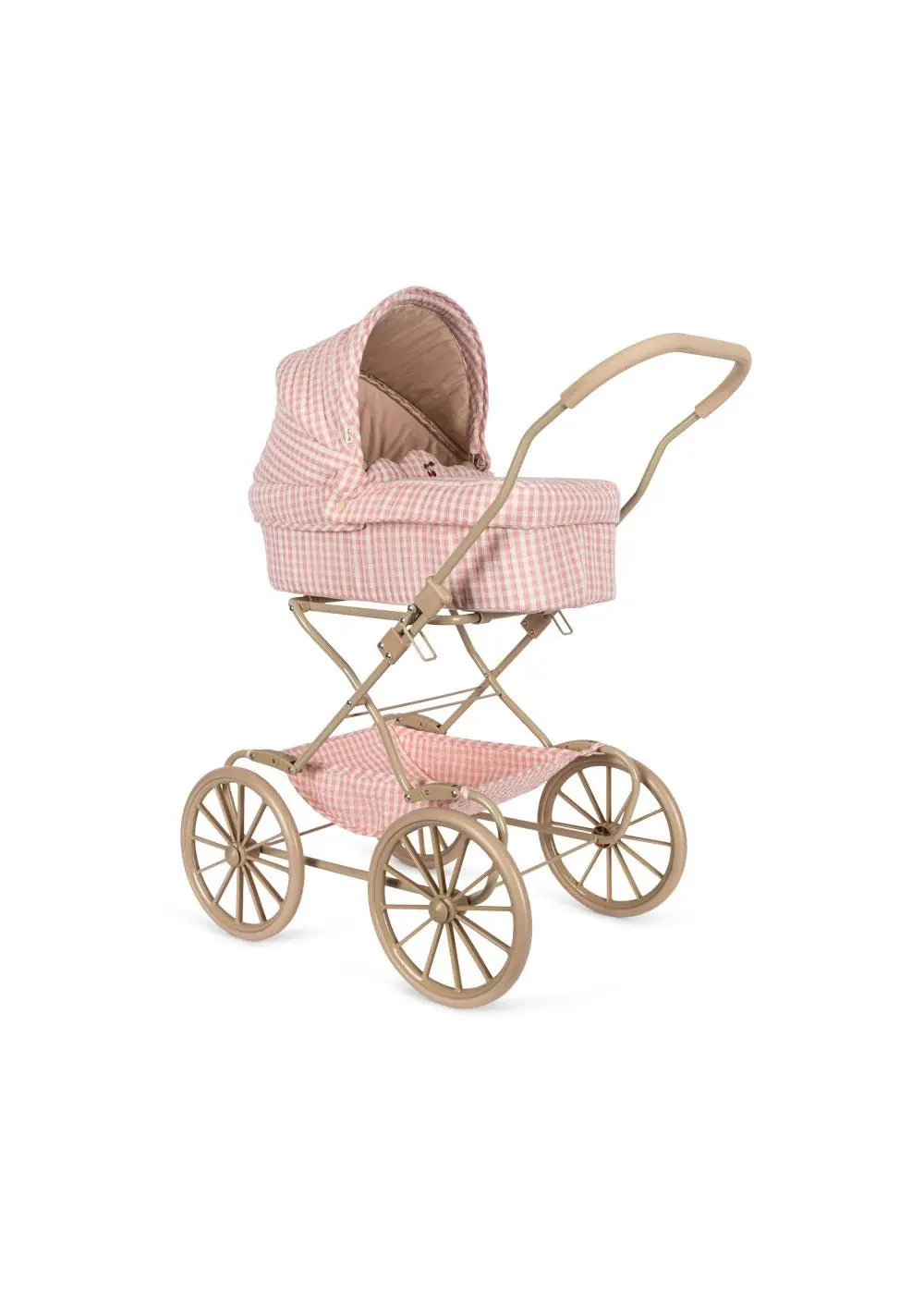 Doll pram - Powder Pink Check Konges Slojd