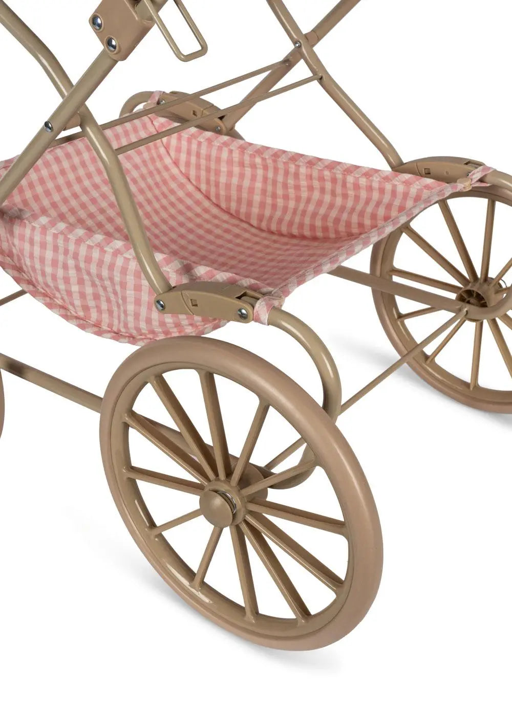 Doll pram - Powder Pink Check Konges Slojd