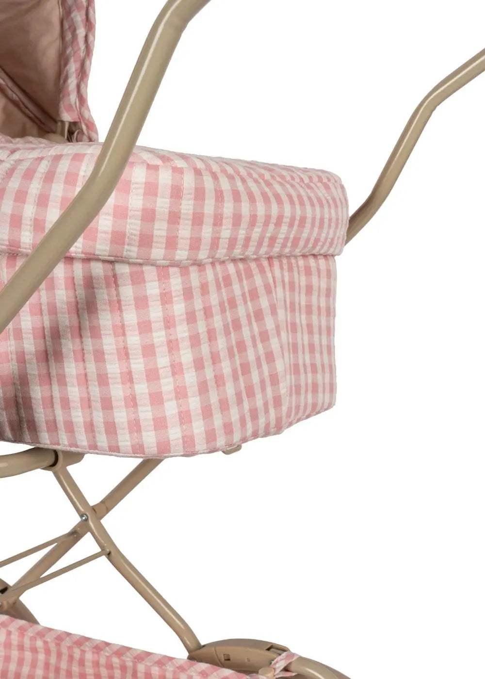Doll pram - Powder Pink Check Konges Slojd