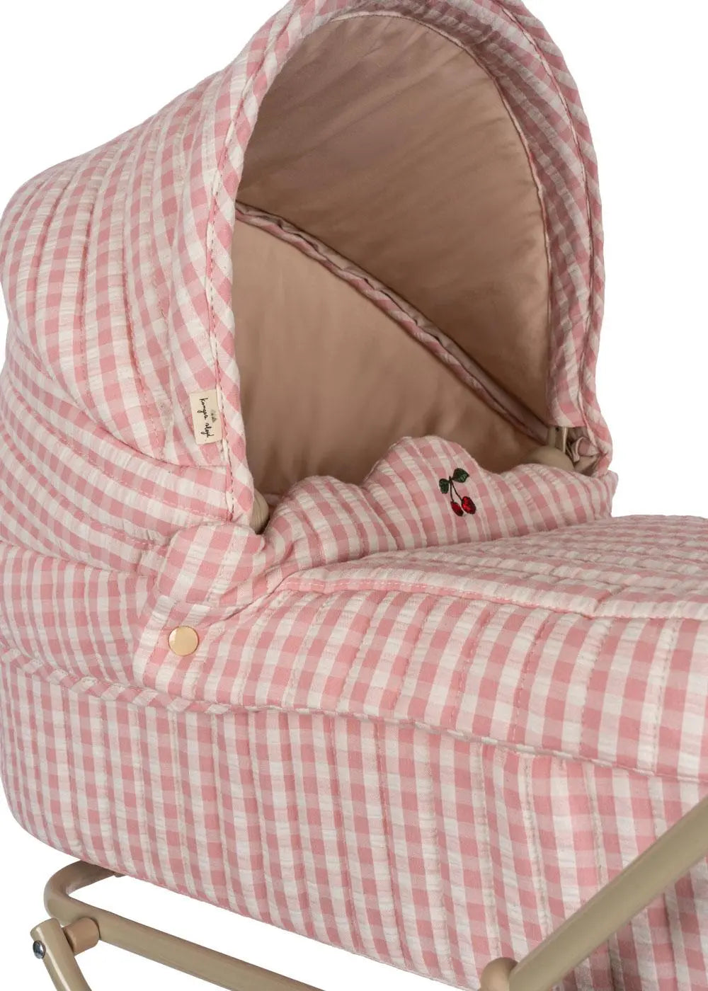 Doll pram - Powder Pink Check Konges Slojd
