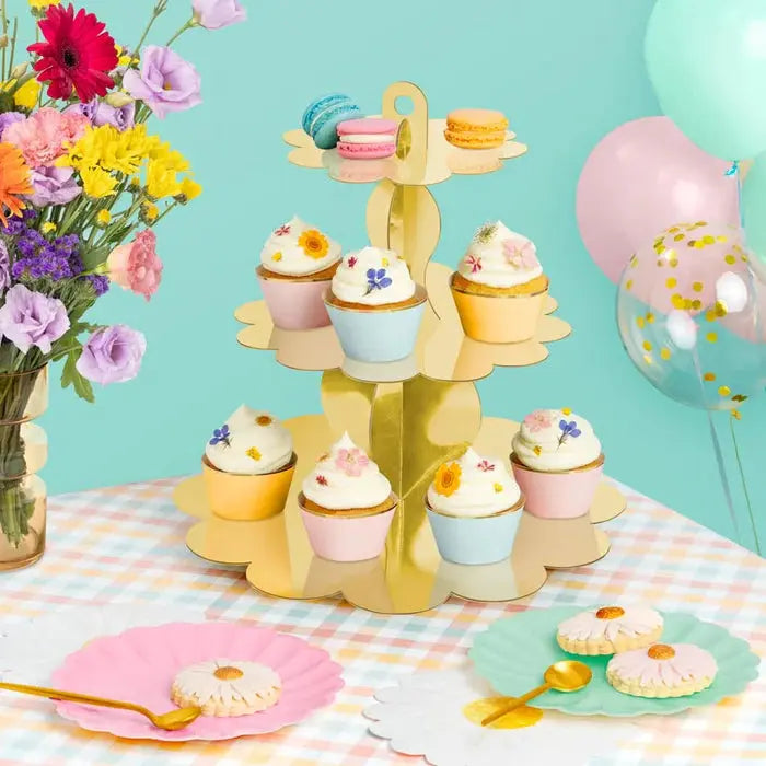 Double paper margarite paper napkins 33 x 33 cm white and yellow Oh yeah!