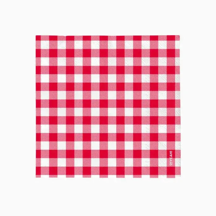 Double paper napkins Vichy layer 33 x 33 cm farm Oh yeah!