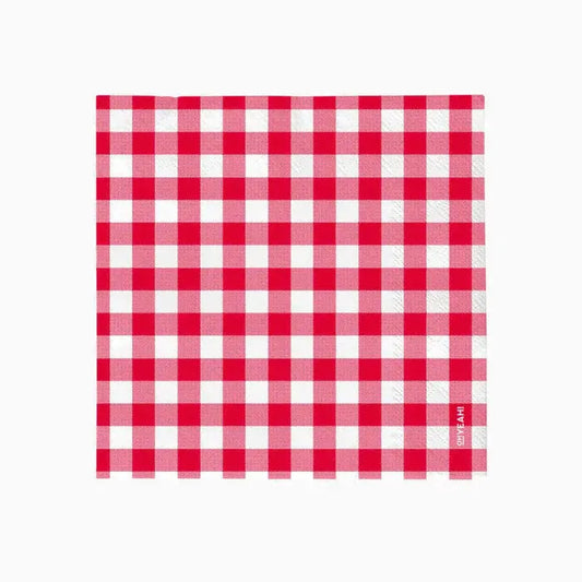 Double paper napkins Vichy layer 33 x 33 cm farm Oh yeah!