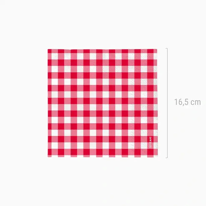Double paper napkins Vichy layer 33 x 33 cm farm Oh yeah!