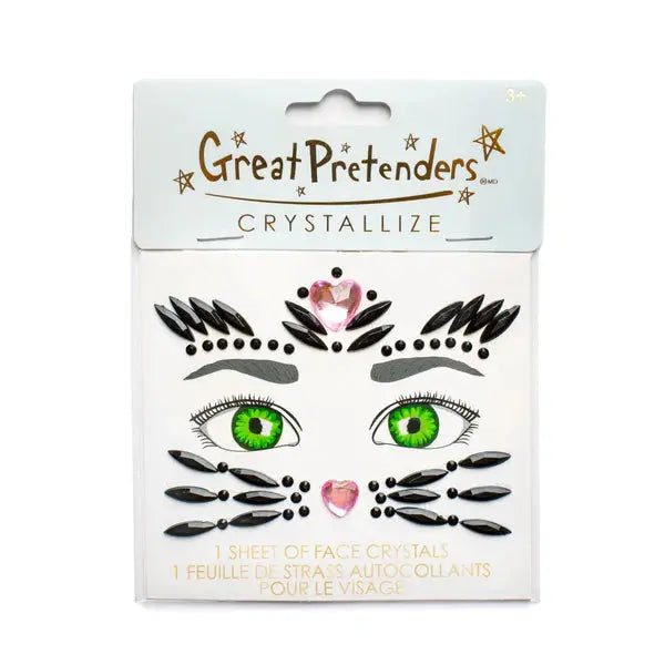 Dress Up Face Crystals Black Cat Great Pretenders