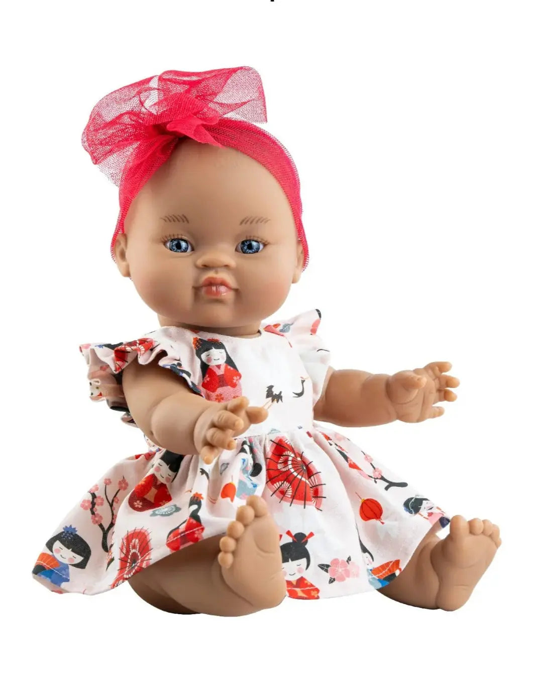 Dress with Japanese Anime print and red headband Paola Reina