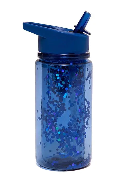 Drinking bottle glitter nights blue Petit Monkey