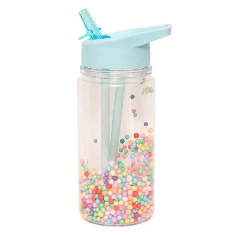 Drinking bottle macaron pops aqua blue Petit Monkey