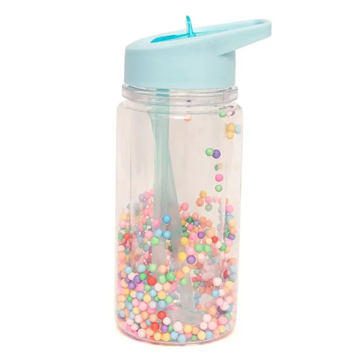 Drinking bottle macaron pops aqua blue Petit Monkey