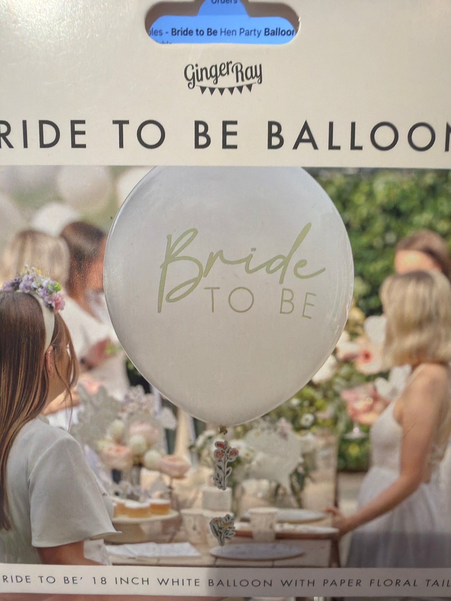 Bride To Be Hen Party Balloon with Floral Tail