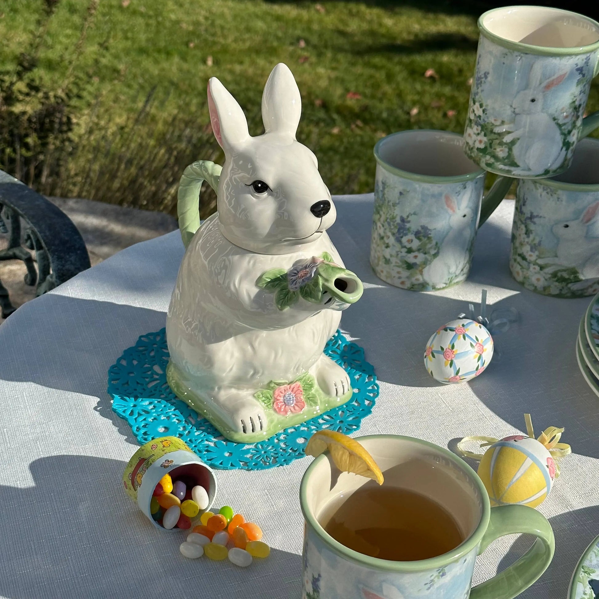 Easter Morning 3-D Bunny Teapot Certified International