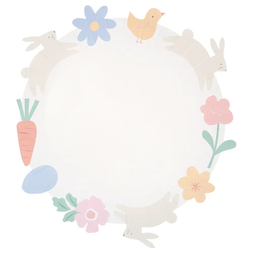 Easter icons edged dinner plates Meri Meri