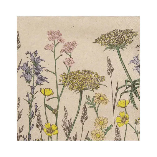 Eco-Friendly Recycled Paper Spring Floral Napkins - 20 Pack Talking Tables