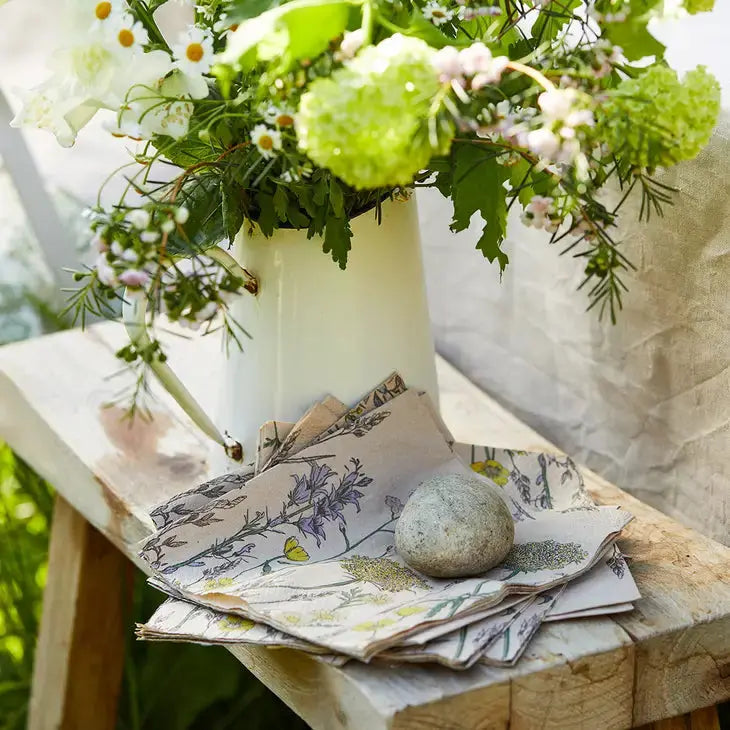 Eco-Friendly Recycled Paper Spring Floral Napkins - 20 Pack Talking Tables