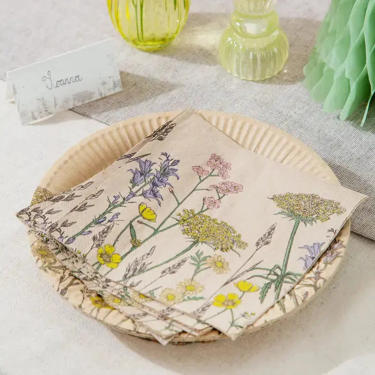 Eco-Friendly Recycled Paper Spring Floral Napkins - 20 Pack Talking Tables