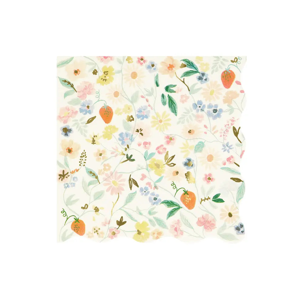 Elegant floral napkins L Meri Meri