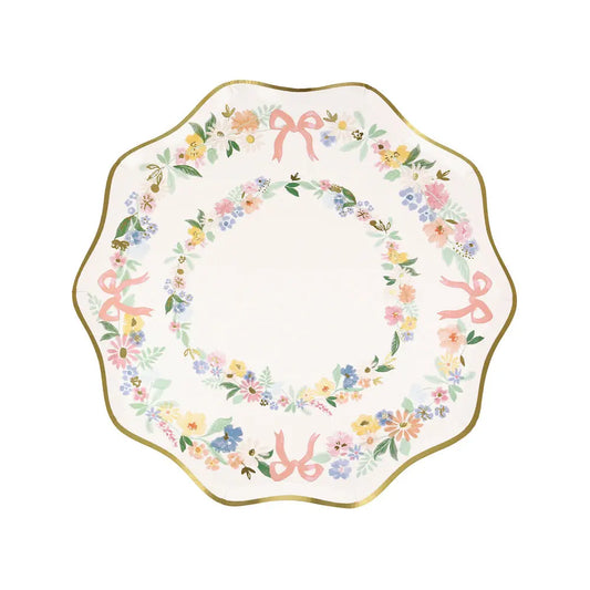 Elegant floral side plates Meri Meri