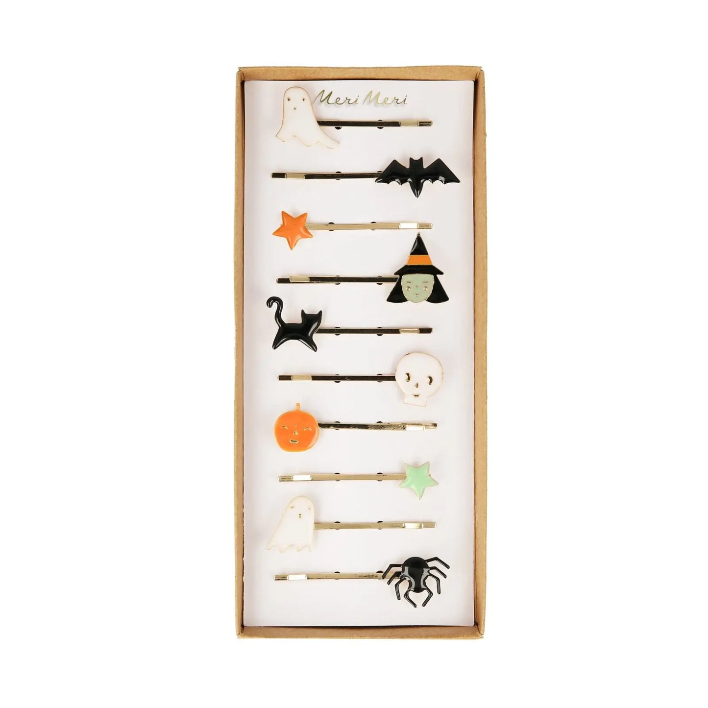 Enamel Halloween hair slides Meri Meri