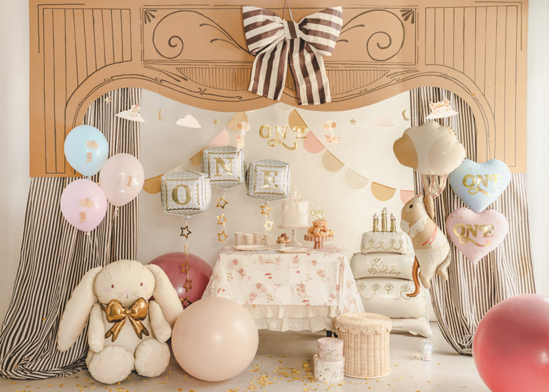 Foil balloon Mouse with balloons, 44x104 cm, mix (FB408)