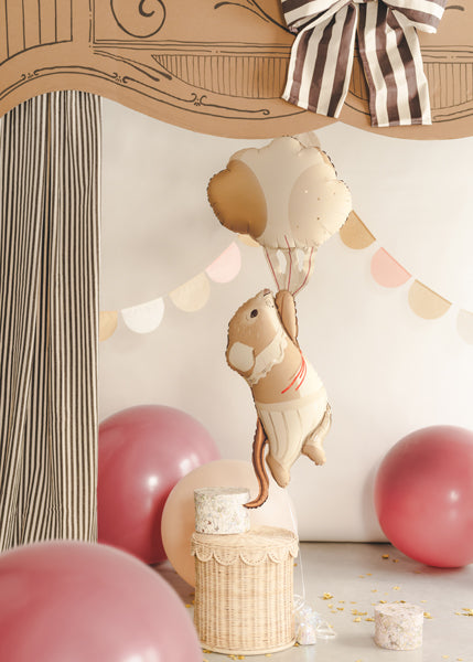 Foil balloon Mouse with balloons, 44x104 cm, mix (FB408)