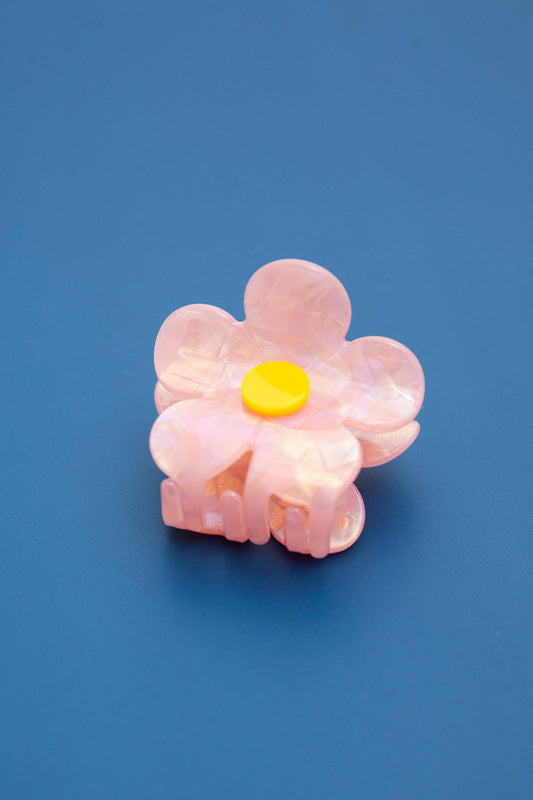 FLOWER CELLULOSE HAIR CLAW CLIPS  | 40H585: PINK JOSSLYN by Wall to Wall