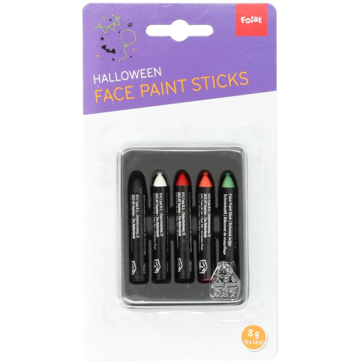 Face Paint Crayons - Halloween BoOo! - 5 pieces Folat
