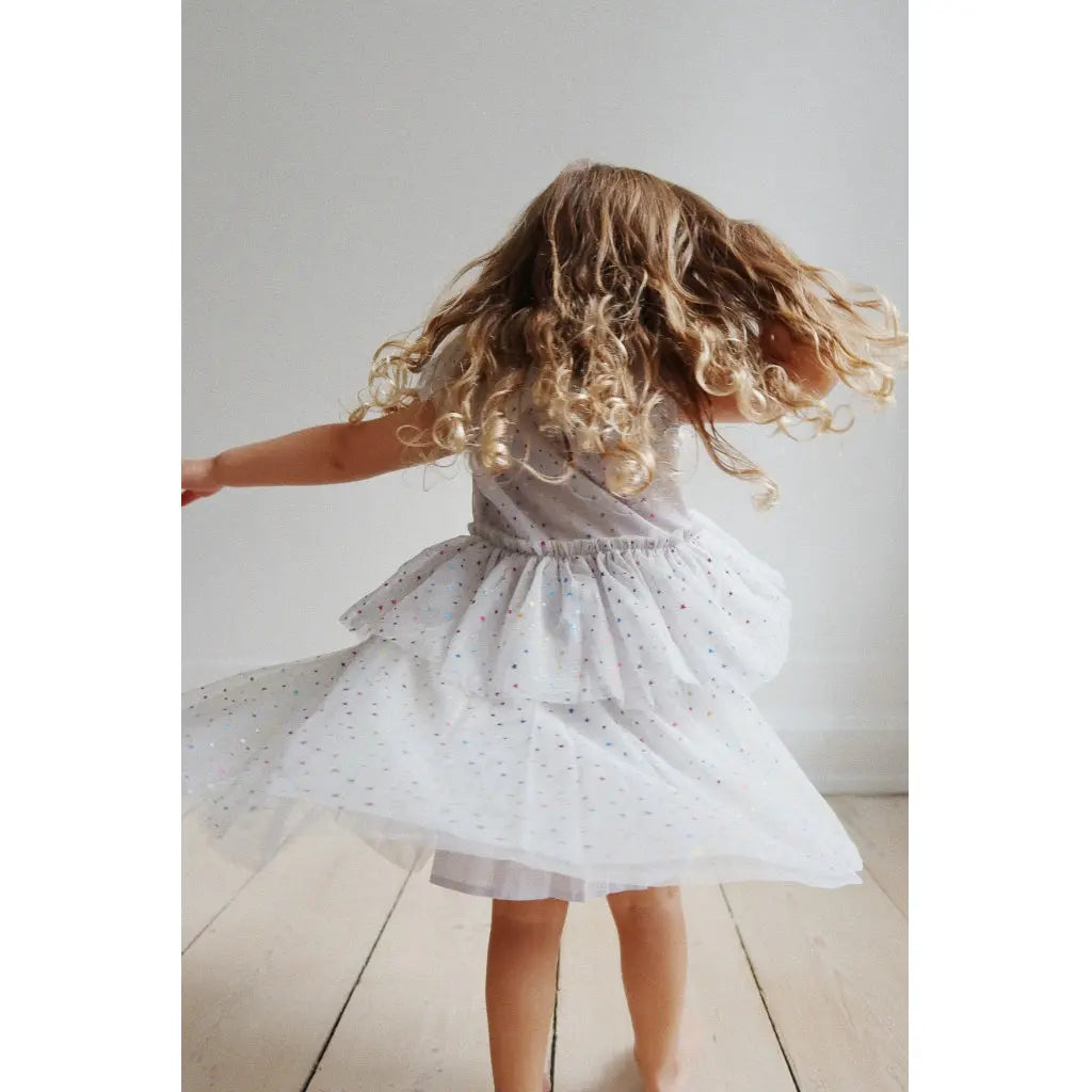 Fairy Dress Gray with stars Konges Slojd
