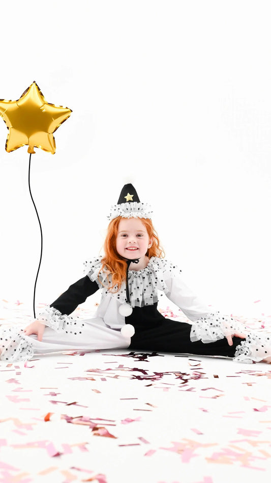 Fancy Shmancy Baby - Black & white clown costume: 2t (ships week 1 of August) Fancy Shmancy Baby