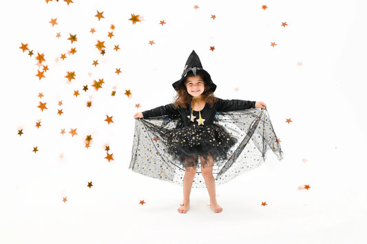Fancy Shmancy Baby - Black whimsical witch: 6 years (ships week 1 of August) Fancy Shmancy Baby