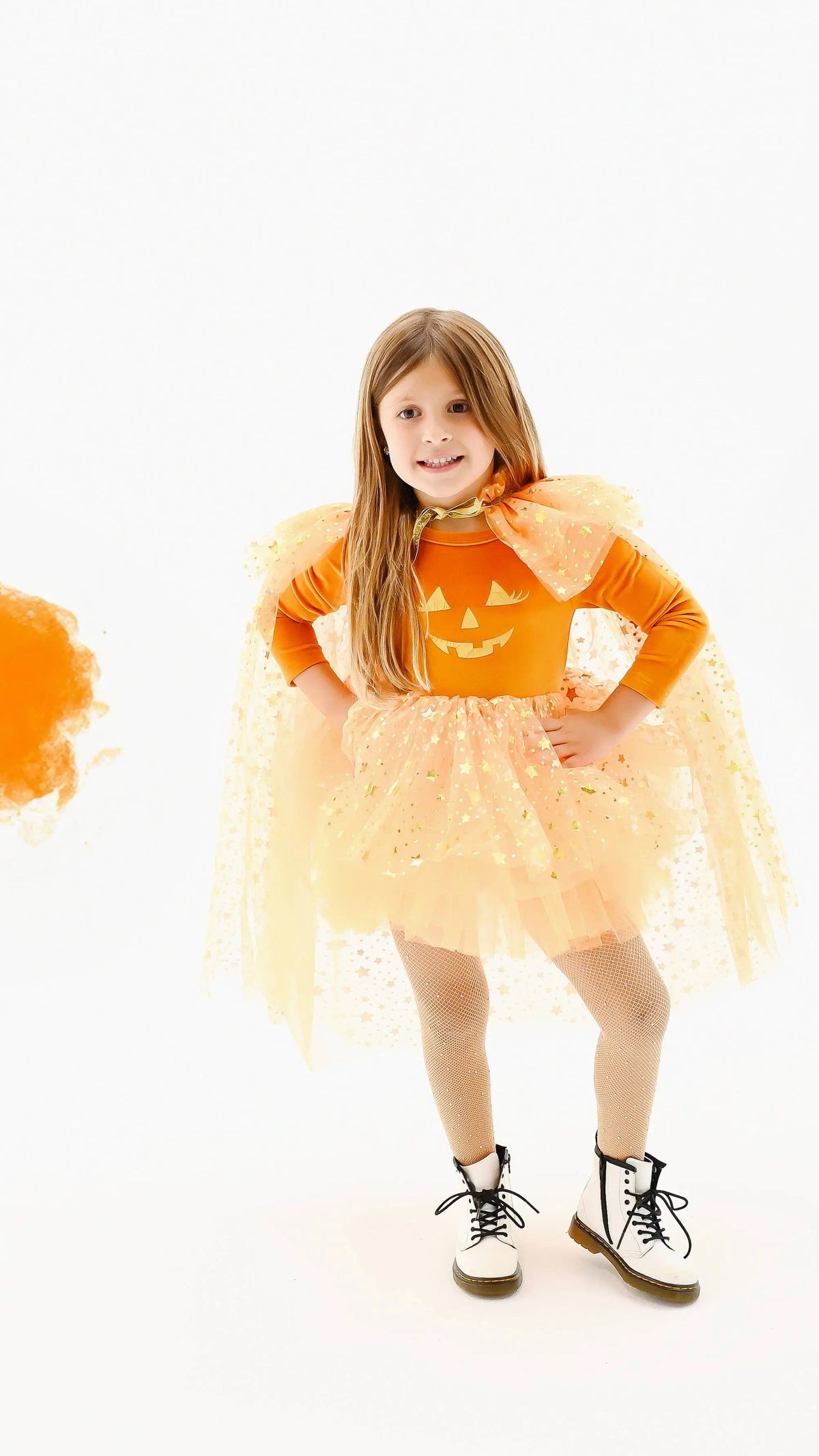 Fancy Shmancy Baby - Orange whimsical pumpkin: 4t (ships week 1 of August) Fancy Shmancy Baby