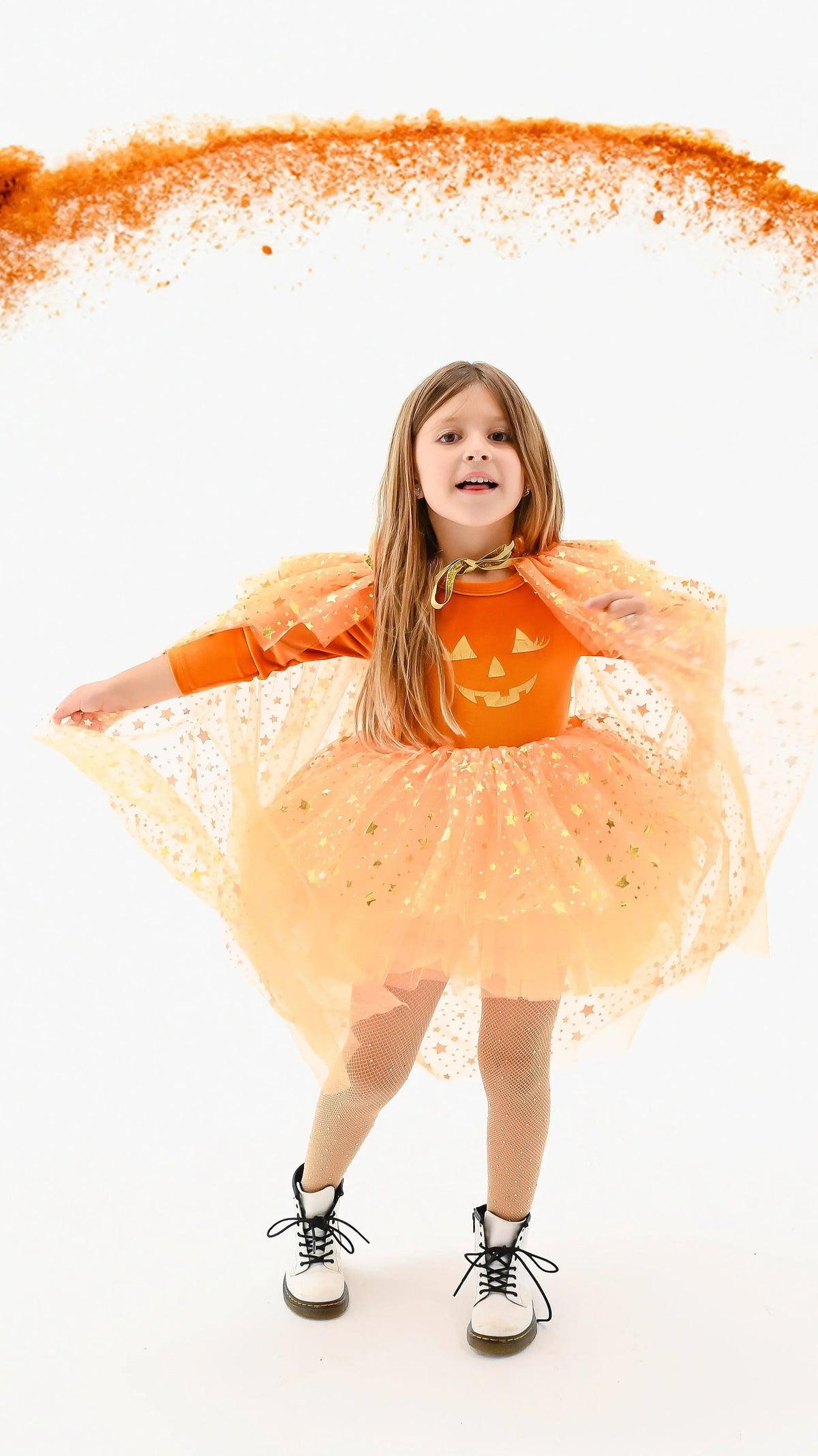 Fancy Shmancy Baby - Orange whimsical pumpkin: 4t (ships week 1 of August) Fancy Shmancy Baby