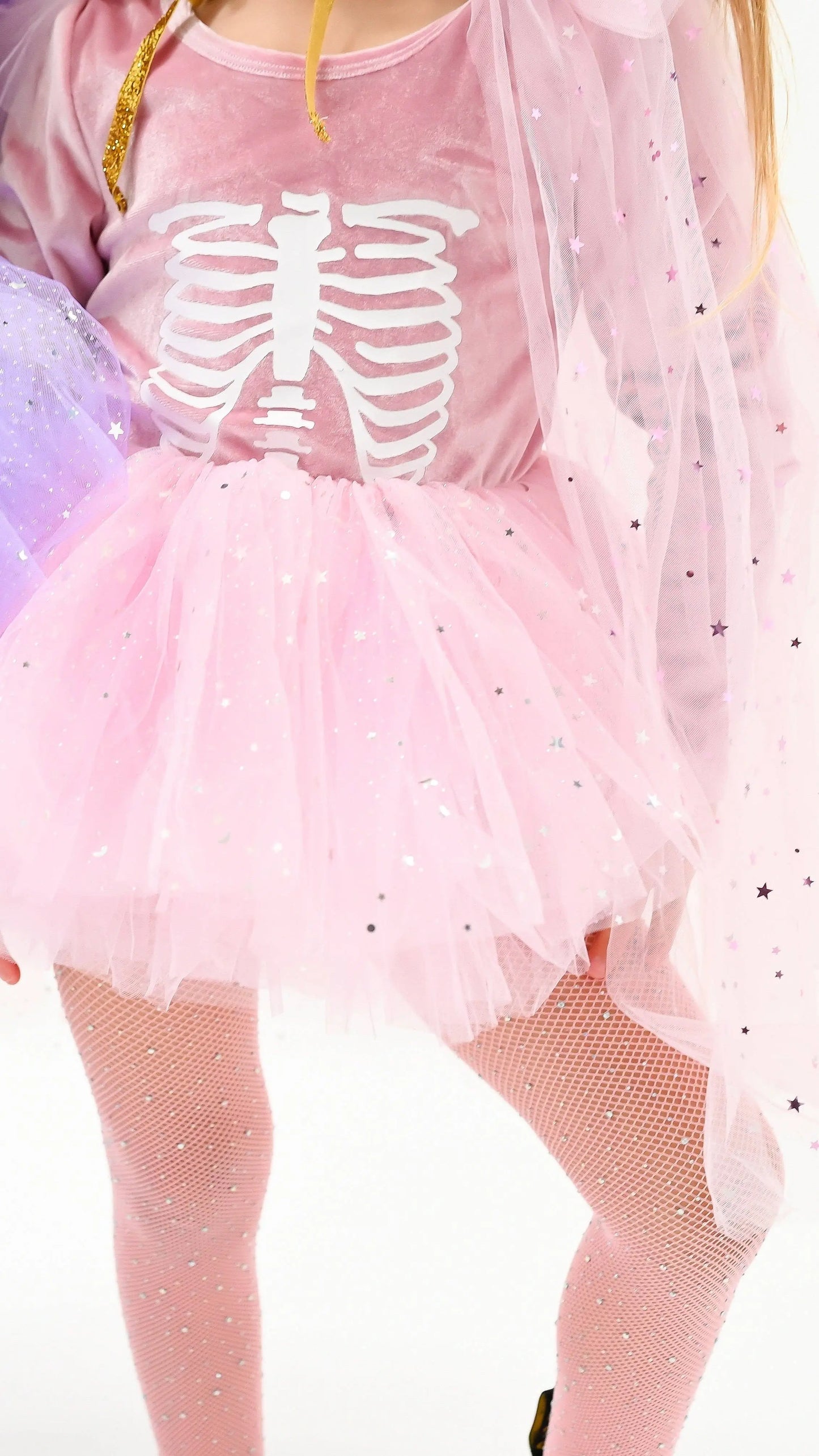 Fancy Shmancy Baby - Pink whimsical skeleton: 6 years (ships week 1 of August) Fancy Shmancy Baby