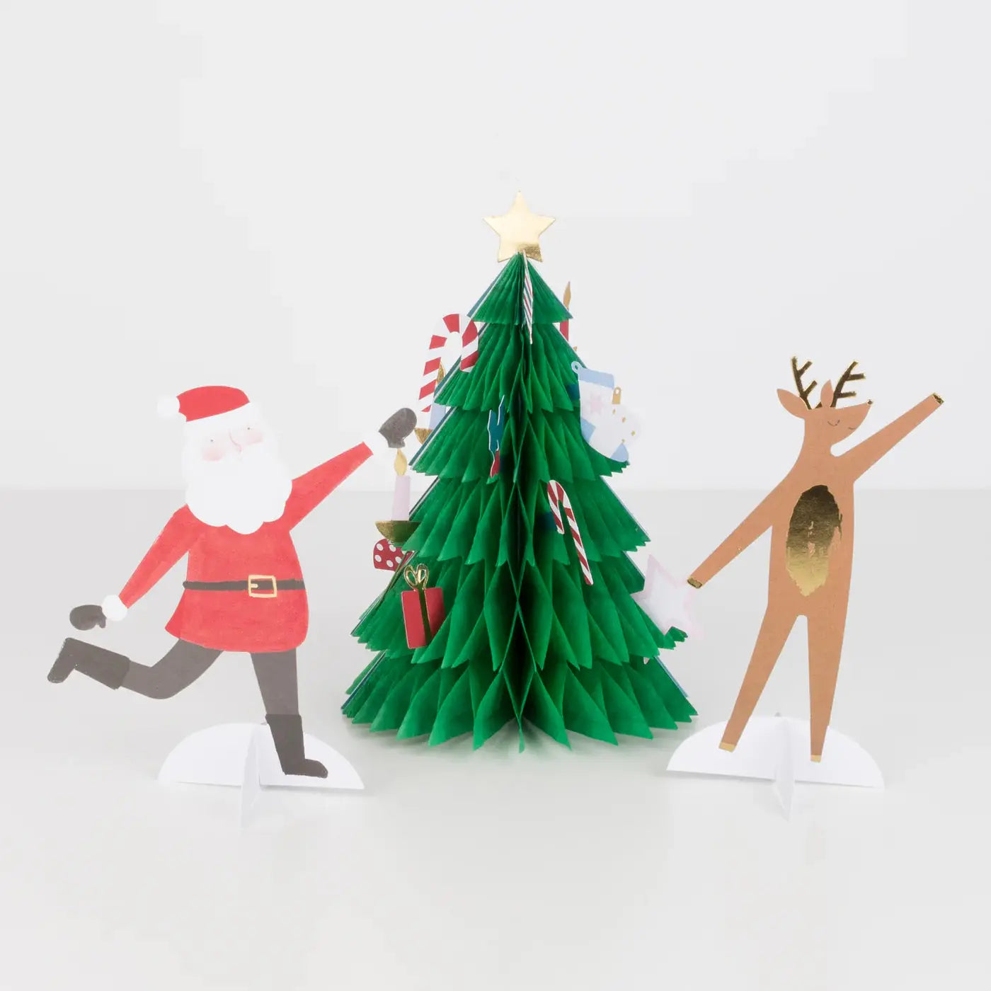 Festive honeycomb tree card Meri Meri