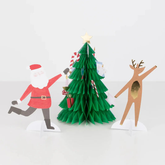 Festive honeycomb tree card Meri Meri