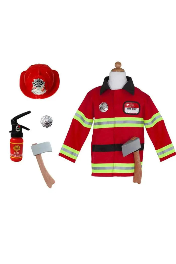 Firefighter Costume with Accesories 3-4 years Great Pretenders