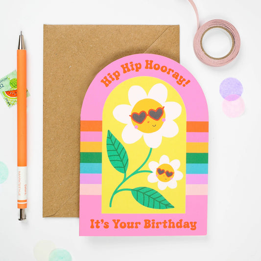 Flower Power Birthday Card Mifkins