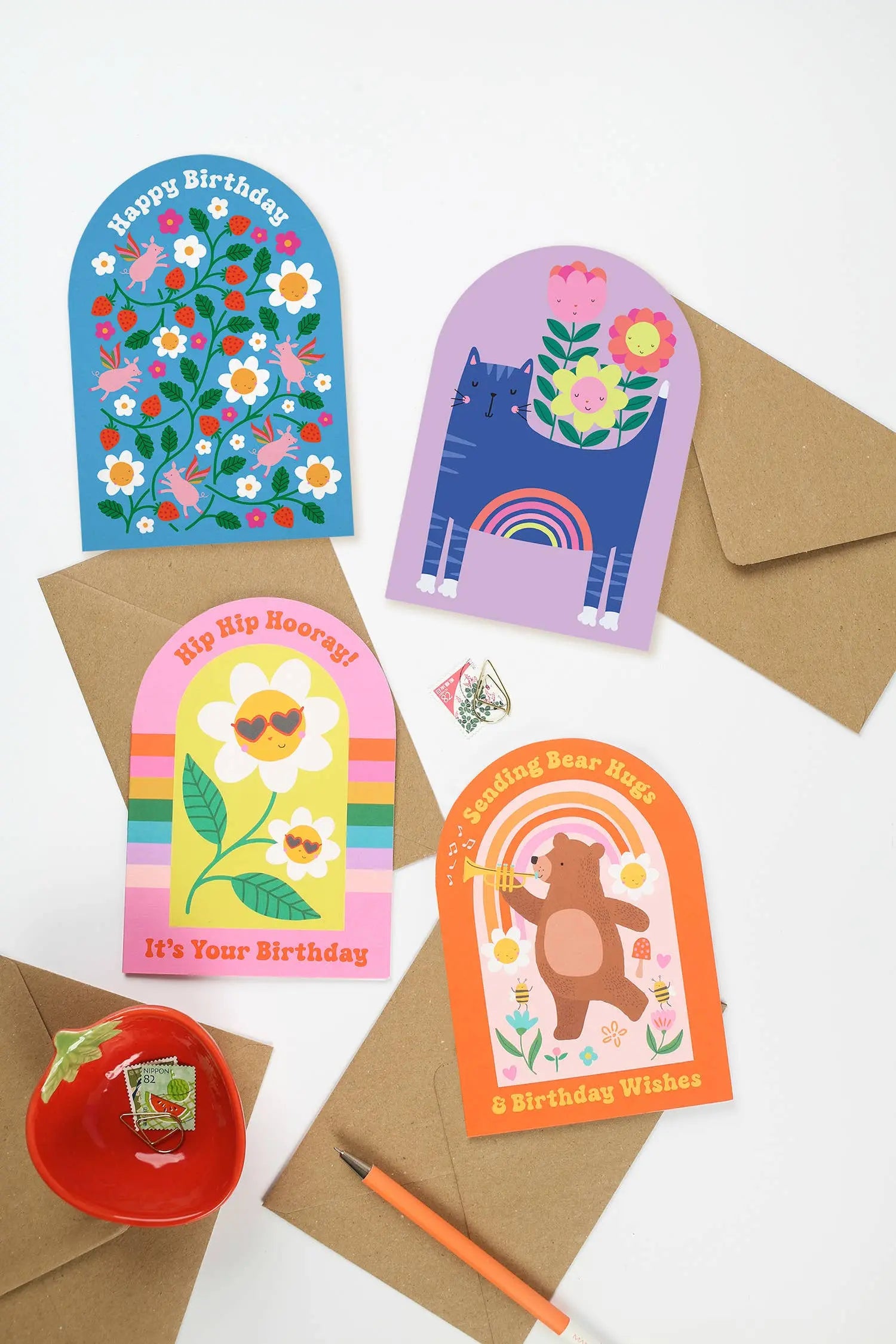 Flower Power Birthday Card Mifkins