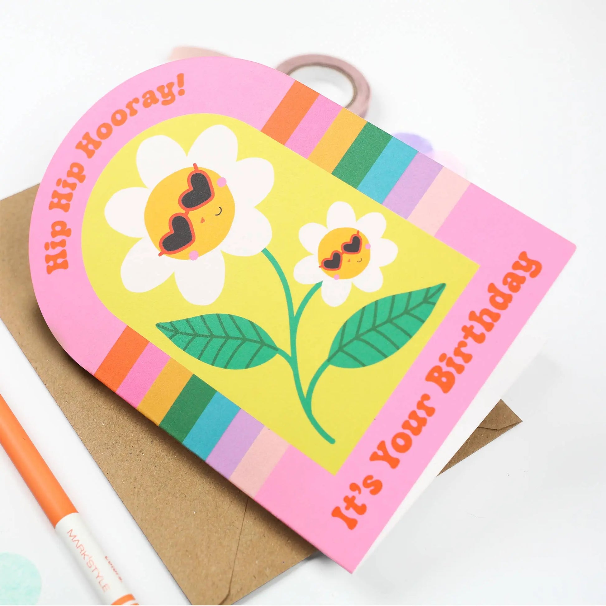Flower Power Birthday Card Mifkins