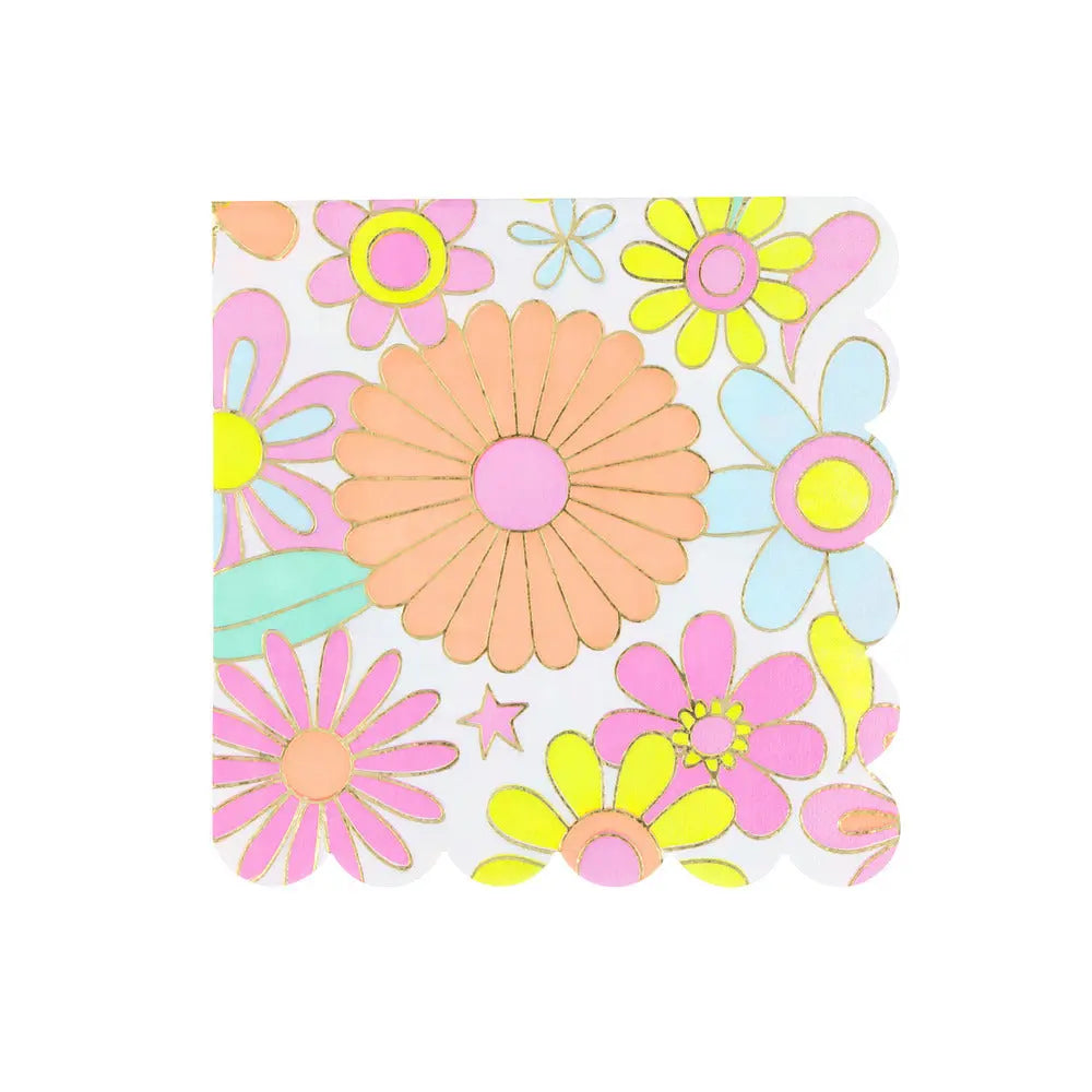 Flower power large napkins Meri Meri