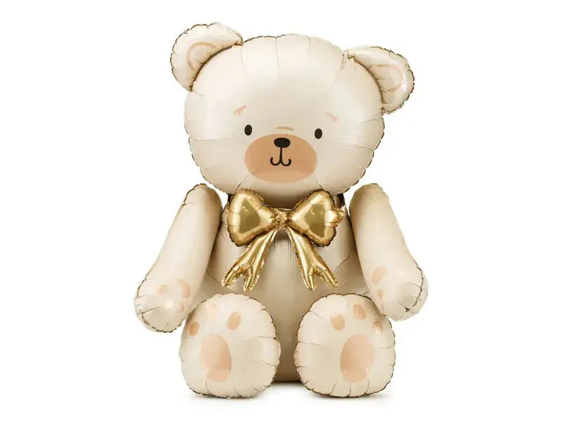Foil Balloon Bear, 75x84 cm, cream Partydeco