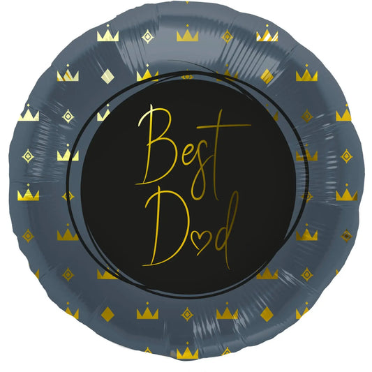 Foil Balloon Best Dad Blue - 45 cm qualatex