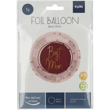 Foil Balloon Best Mum Pink - 45 cm Folat